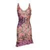 Paloma Lira Women's Pink / Purple Red & Volt Web Armor Dress In Pink/purple