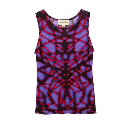 Paloma Lira Women's Pink / Purple Red Web Armor Tank Top In Pink/purple