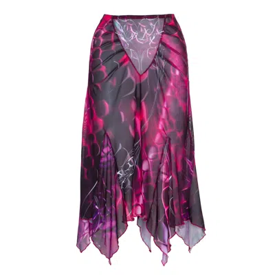 Paloma Lira Women's Pink / Purple Snake Skirt In Pink/purple