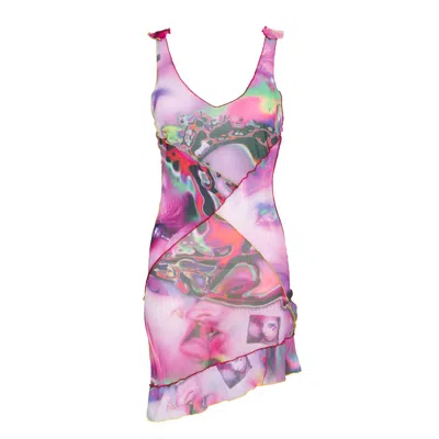Paloma Lira Women's Pink / Purple Three Way Punk Kiss Dress In Pink/purple