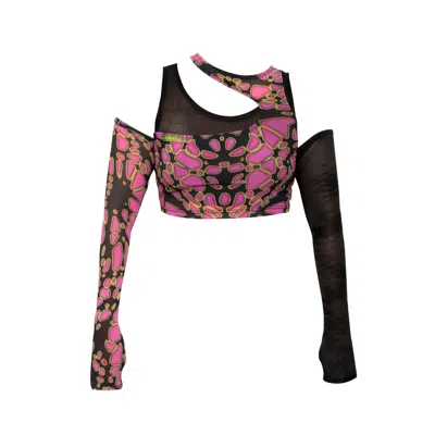 Paloma Lira Women's Pink / Purple Volt Web Armor Top In Pink/purple