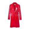 Paloma Lira Women's Red Flag Trench In Red