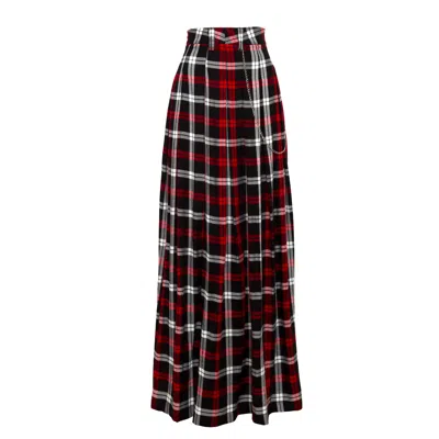 Paloma Lira Women's Red Inmortal Plaid Skirt