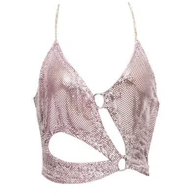 Paloma Lira Women's Silver Lilac Metal Top