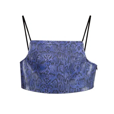 Paloma Lira Women's Snake Top In Black/purple