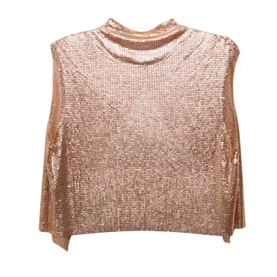 Paloma Lira Women's Sparkle Gold Rose Top
