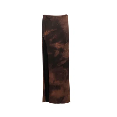 Paloma Lira Women's Tie Dye Brown Skirt