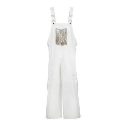 Paloma Lira Women's White Denim Overall