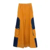 Paloma Lira Yellow / Orange Raver Denim Pants In Yellow/orange