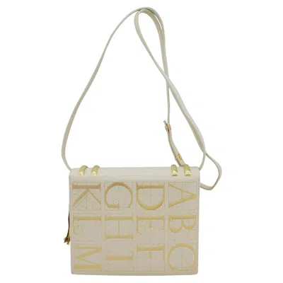 Pre-owned Paloma Picasso 1980s  Cream And Gold Leather Book Bag In White
