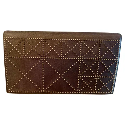 Pre-owned Paloma Picasso Chocolate Brown Studded Clutch Or Crossbody Bag
