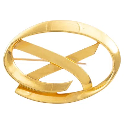 Pre-owned Paloma Picasso For Tiffany & Co. Paloma Picasso 18k Yellow Gold Brooch, Modern Design, Usa, 1985