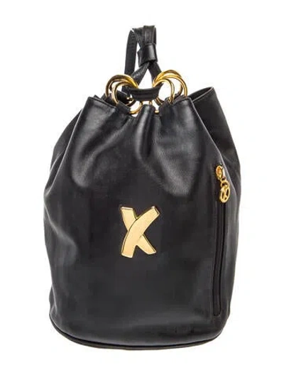 Pre-owned Paloma Picasso Leather Bucket Bag In Black