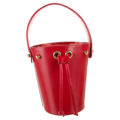 Pre-owned Paloma Picasso Leather Bucket Bag In Red