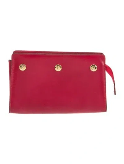 Pre-owned Paloma Picasso Leather Clutch In Red