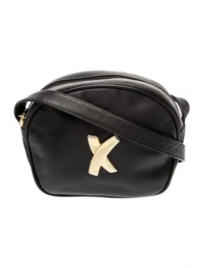 Pre-owned Paloma Picasso Leather Crossbody Bag Vintage In Black
