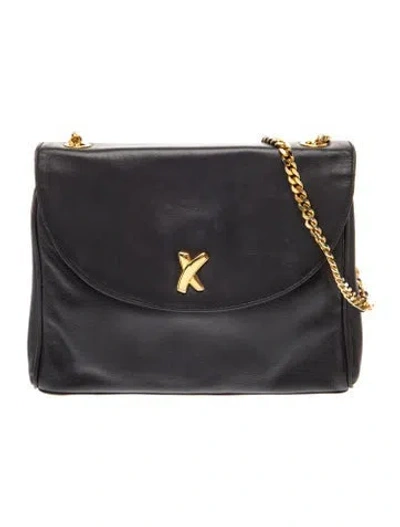 Pre-owned Paloma Picasso Leather Evening Bag In Black
