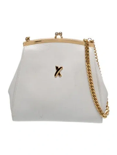 Pre-owned Paloma Picasso Leather Evening Bag In White