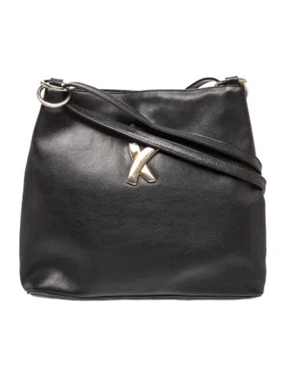 Pre-owned Paloma Picasso Leather Messenger Bag In Black