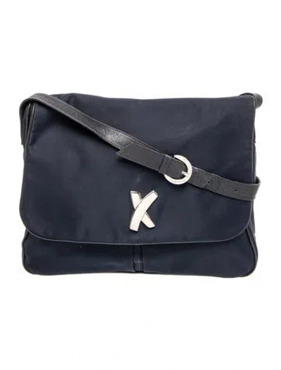 Pre-owned Paloma Picasso Leather Messenger Bag In Blue