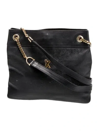 Pre-owned Paloma Picasso Leather Shoulder Bag In Black