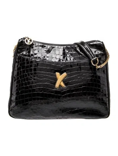 Pre-owned Paloma Picasso Leather Shoulder Bag In Black