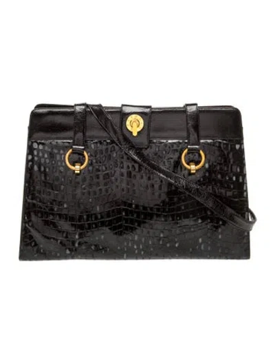 Pre-owned Paloma Picasso Leather Shoulder Bag In Black