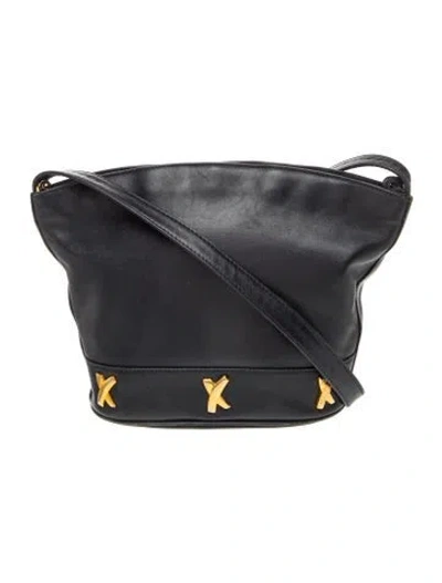 Pre-owned Paloma Picasso Leather Shoulder Bag In Black