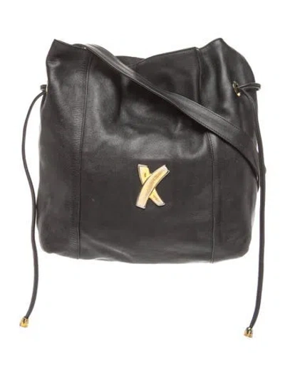 Pre-owned Paloma Picasso Leather Shoulder Bag In Black