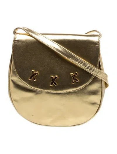 Pre-owned Paloma Picasso Leather Shoulder Bag In Gold