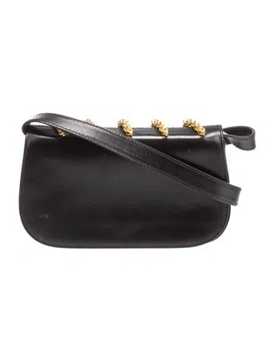 Pre-owned Paloma Picasso Leather Shoulder Bag Vintage In Black