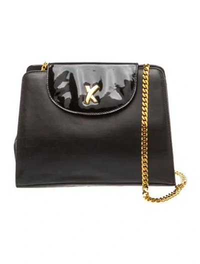 Pre-owned Paloma Picasso Leather Shoulder Bag Vintage In Black