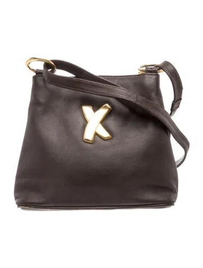 Pre-owned Paloma Picasso Leather Shoulder Bag Vintage In Brown