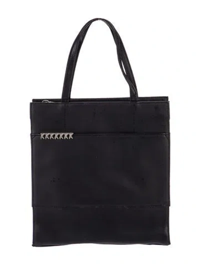 Pre-owned Paloma Picasso Leather Top Handle Bag In Black