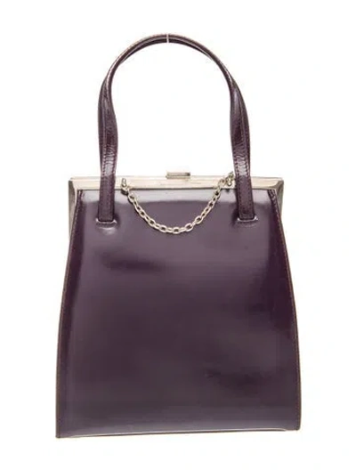 Pre-owned Paloma Picasso Leather Top Handle Bag In Purple