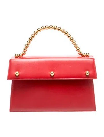 Pre-owned Paloma Picasso Leather Top Handle Bag In Red