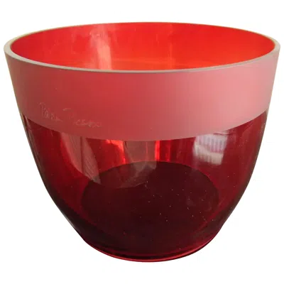 Pre-owned Paloma Picasso Modern Huge Red Glass Signed By