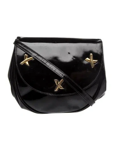 Pre-owned Paloma Picasso Patent Leather Crossbody Bag In Black