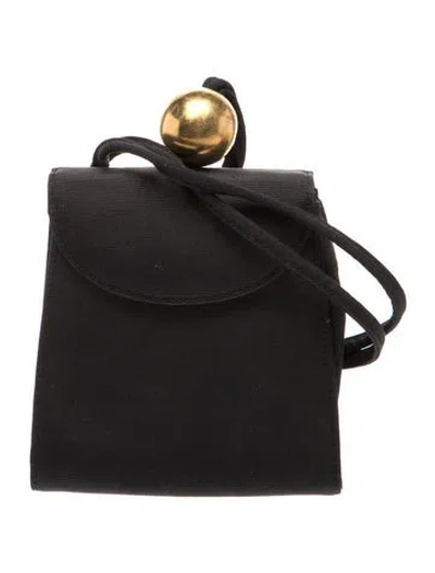 Pre-owned Paloma Picasso Satin Evening Bag In Black