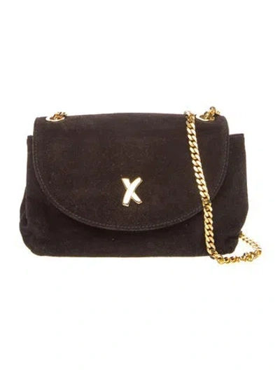 Pre-owned Paloma Picasso Suede Crossbody Bag In Black