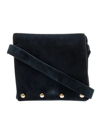 Pre-owned Paloma Picasso Suede Messenger Bag In Blue