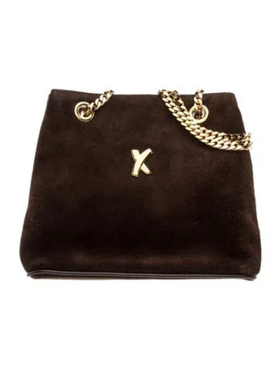 Pre-owned Paloma Picasso Suede Shoulder Bag In Brown