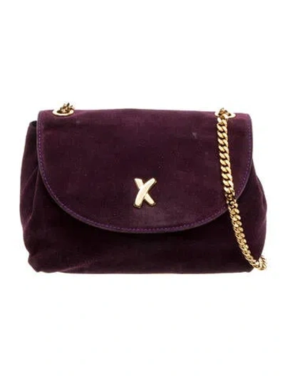 Pre-owned Paloma Picasso Suede Shoulder Bag In Purple