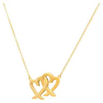 Pre-owned Paloma Picasso Tiffany & Co. 1990s 18k Vintage Double Loving Hearts Necklace In Multi