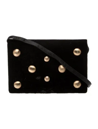 Pre-owned Paloma Picasso Velvet Clutch In Black