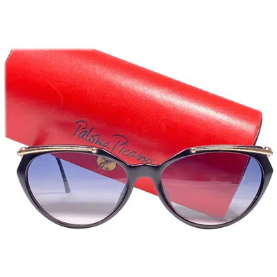 Pre-owned Paloma Picasso Vintage  Black & Gold 3746 Sunglasses Made In Germany 1980's