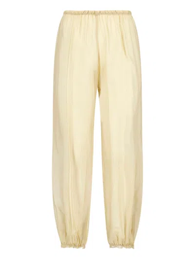 Paloma Wool 100% Silk Trousers For Women In Sand