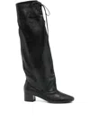 Paloma Wool 40mm Victoria Leather Knee-high Boots In Black