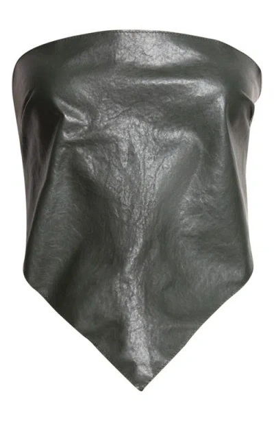 Paloma Wool Alba Leather Scarf Top In Black