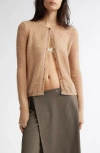 Paloma Wool Bitter Alone Gardigan Woman Light Brown In Mohair In Light Brown